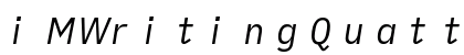 iMWritingQuattroS Nerd Font Mono Italic preview