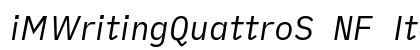 iMWritingQuattroS NF Italic preview
