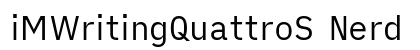 iMWritingQuattroS Nerd Font Regular preview