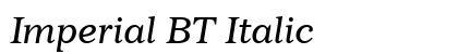 Imperial BT Italic Preview