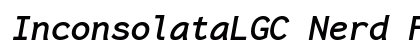 InconsolataLGC Nerd Font Mono BoldItalic preview