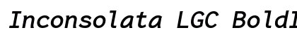 Inconsolata LGC BoldItalic preview