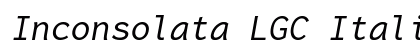 Inconsolata LGC Italic preview
