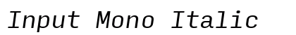 Input Mono Italic Preview