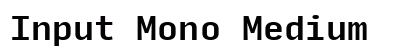 Input Mono Medium Preview