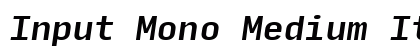 Input Mono Medium Italic Preview