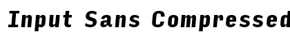 Input Sans Compressed Black Italic Preview