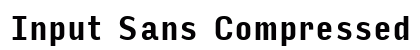Input Sans Compressed Bold preview
