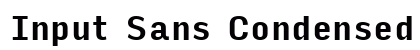 Input Sans Condensed Bold preview