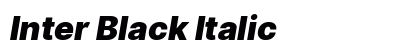 Inter Black Italic Font