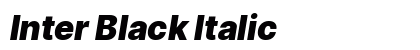 Inter Black Italic Font