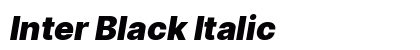 Inter Black Italic Font