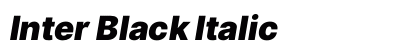 Inter Black Italic Font