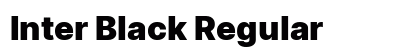 Inter Black Regular Font