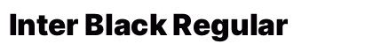 Inter Black Regular Font