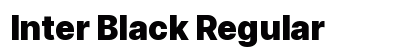 Inter Black Regular Font