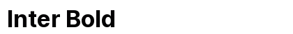 Inter Bold Font