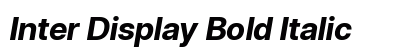 Inter Display Bold Italic Preview