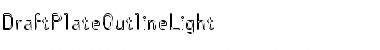 DraftPlateOutlineLight Font