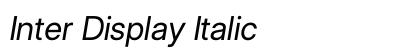 Inter Display Italic Preview