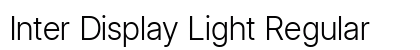 Inter Display Light Regular preview