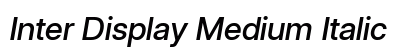 Inter Display Medium Italic Preview