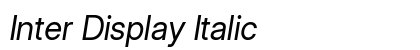 Inter Display Italic Preview