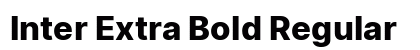 Inter Extra Bold Regular preview