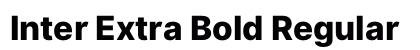 Inter Extra Bold Regular Preview