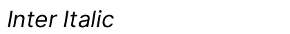 Inter Italic Font