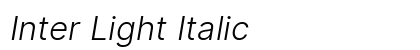 Inter Light Italic preview