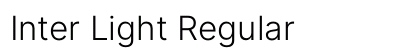 Inter Light Regular Preview