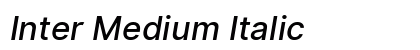 Inter Medium Italic Preview