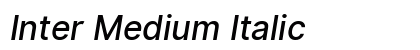Inter Medium Italic Preview