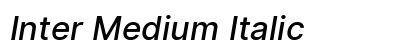 Inter Medium Italic Preview