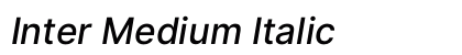 Inter Medium Italic preview
