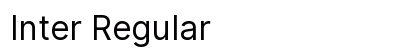 Inter Regular Font
