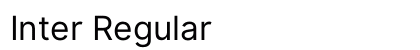 Inter Regular Font