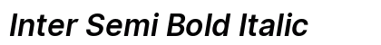 Inter Semi Bold Italic Preview