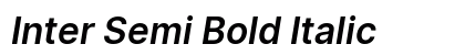 Inter Semi Bold Italic preview