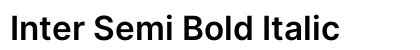 Inter Semi Bold Italic Preview