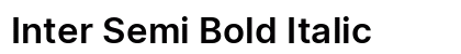 Inter Semi Bold Italic Preview