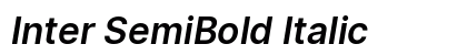 Inter SemiBold Italic preview