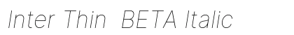 Inter Thin  BETA Italic preview