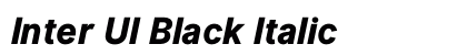 Inter UI Black Italic Preview
