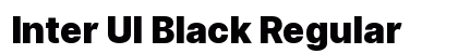 Inter UI Black Regular Preview