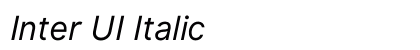 Inter UI Italic preview