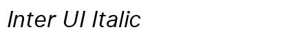 Inter UI Italic preview