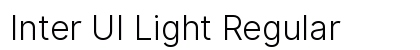 Inter UI Light Regular preview
