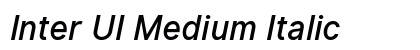 Inter UI Medium Italic Preview